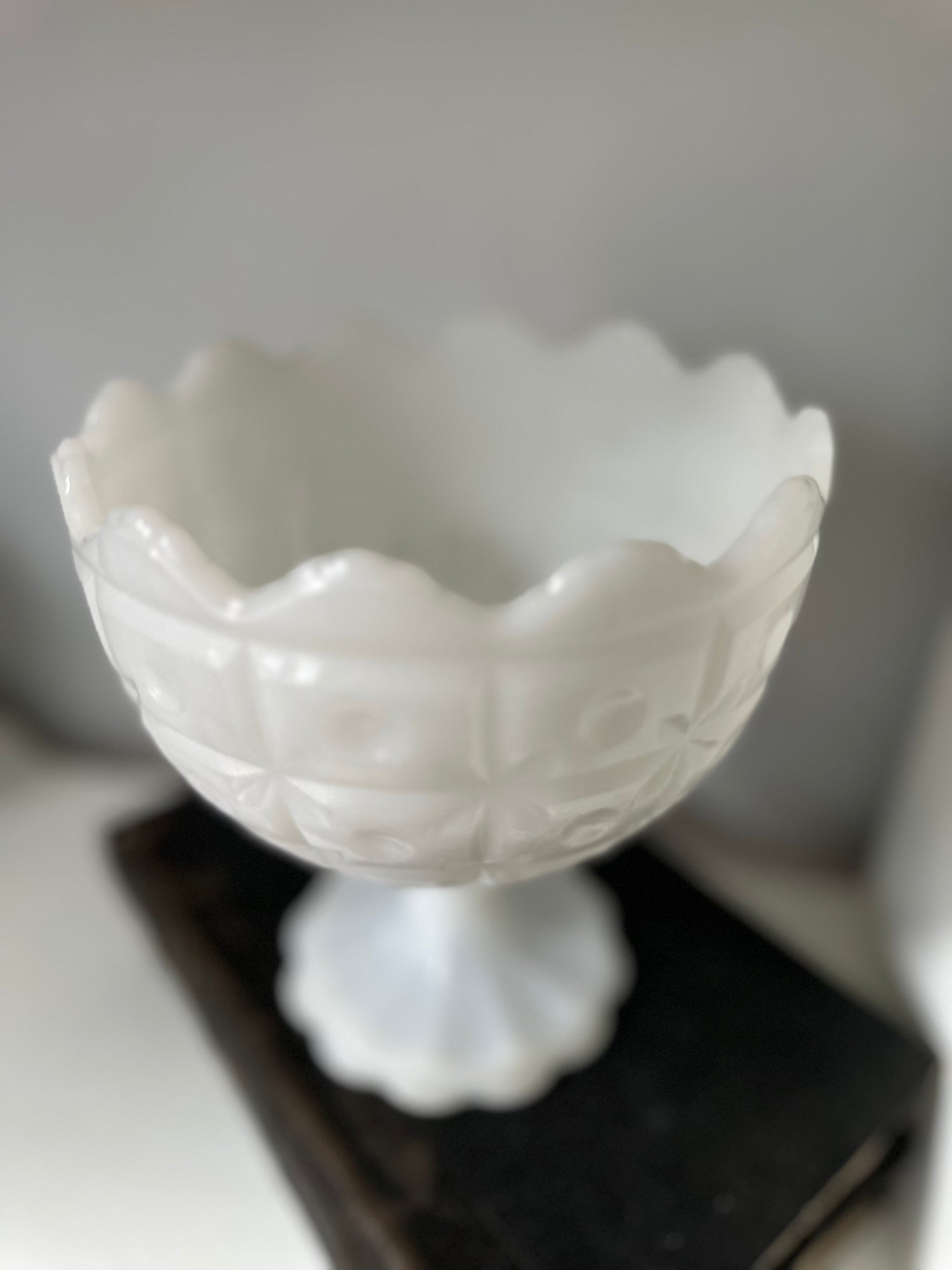 Vintage Milk Glass Compote