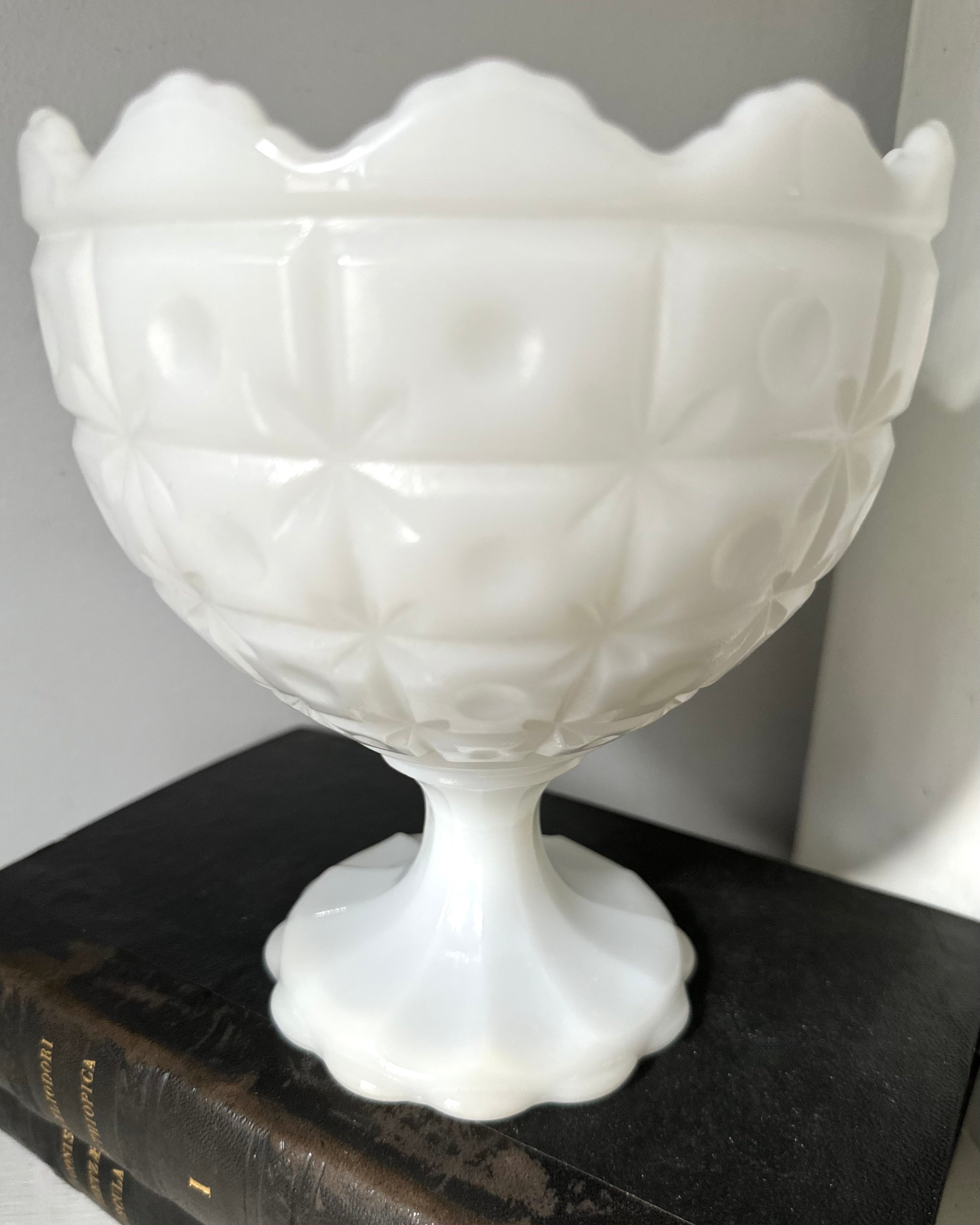 Vintage Milk Glass Compote