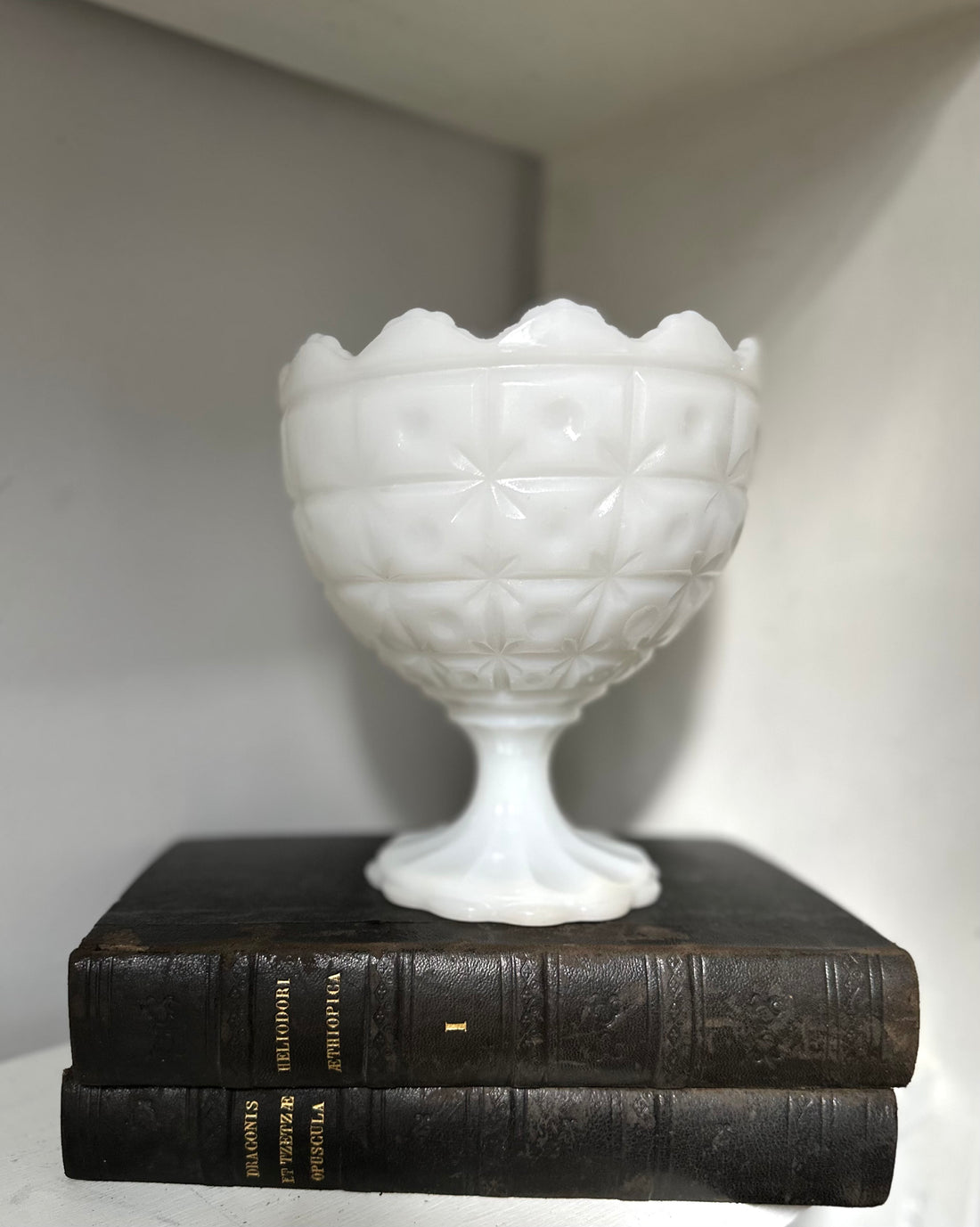 Vintage Milk Glass Compote