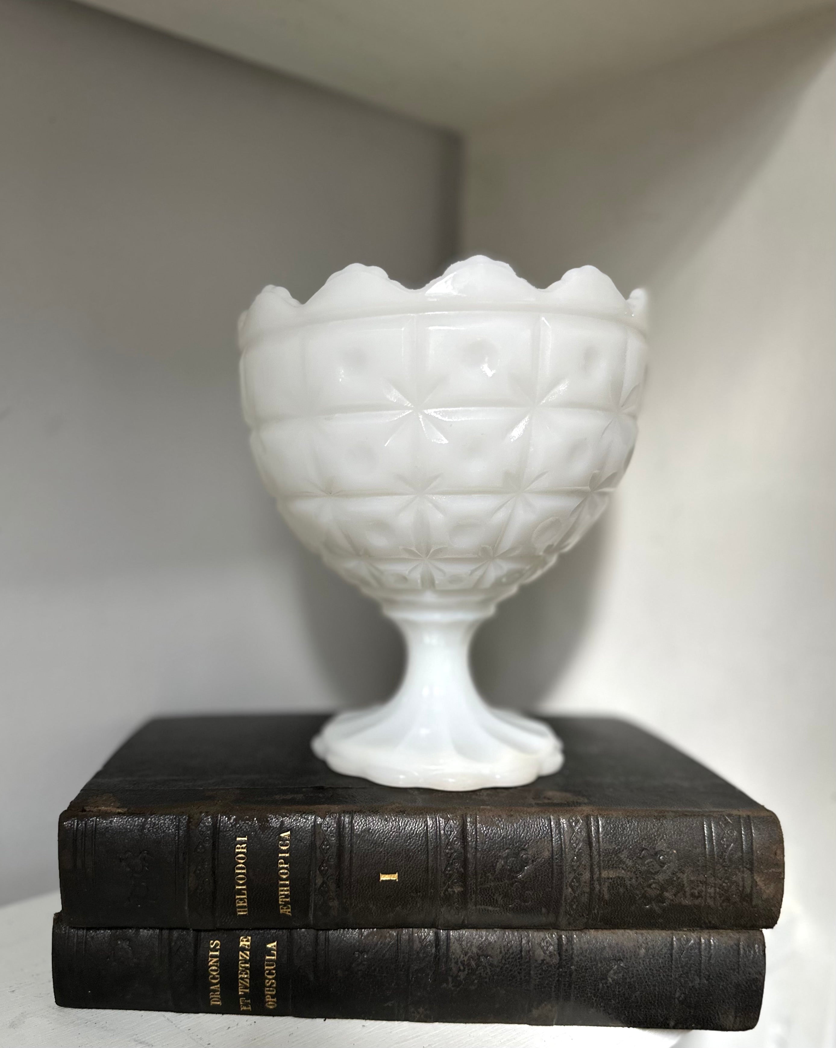 Vintage Milk Glass Compote