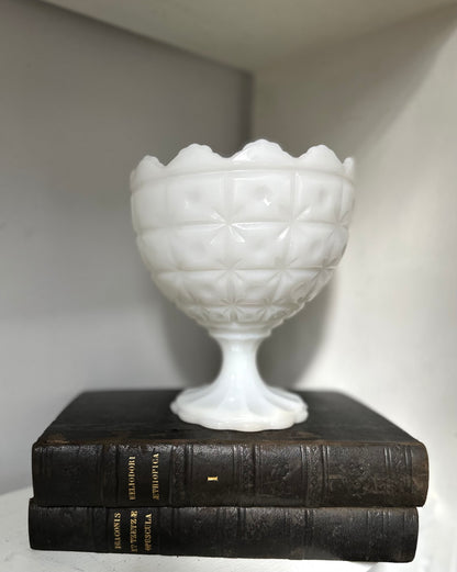 Vintage Milk Glass Compote