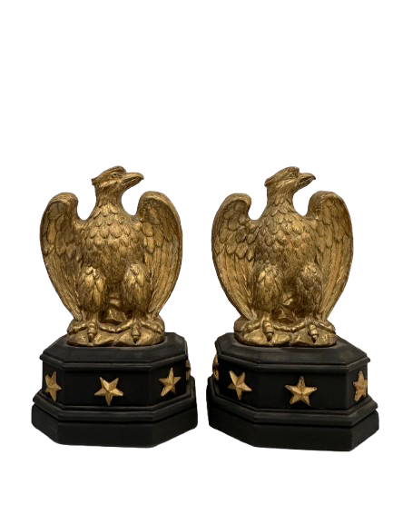 Pair Vintage Syroco Eagle Bookends