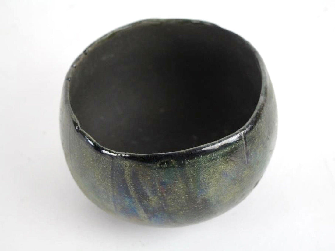 Vintage Raku Iridescent Bowl