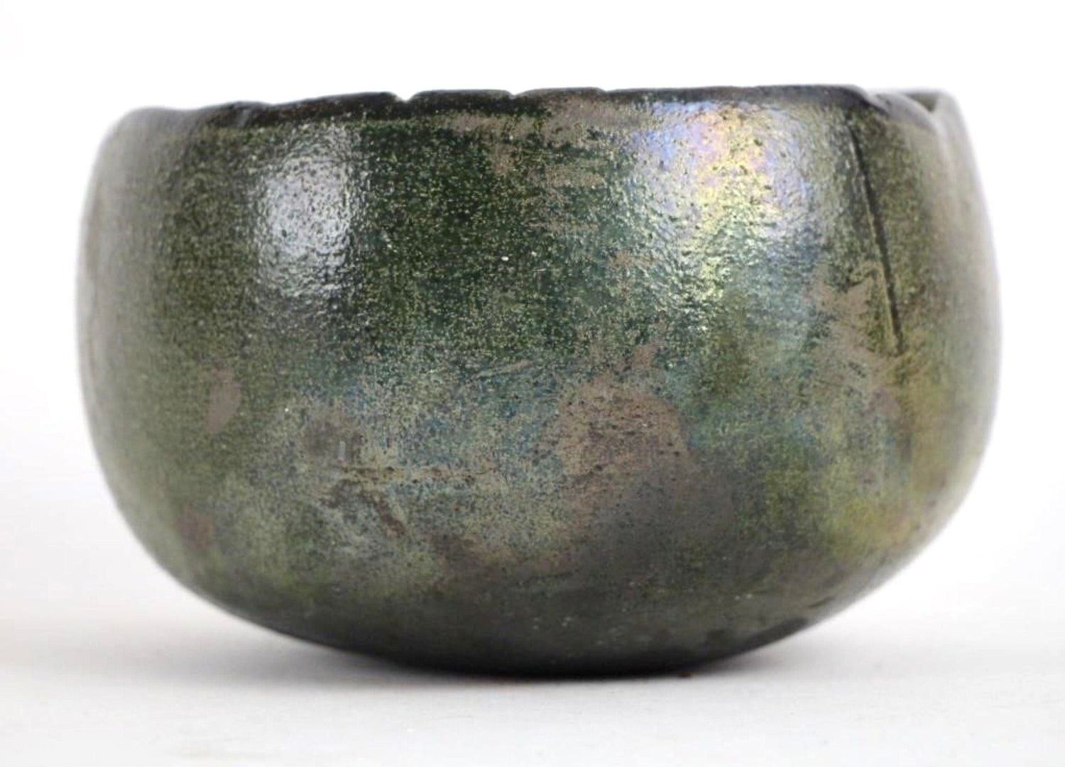 Vintage Raku Iridescent Bowl