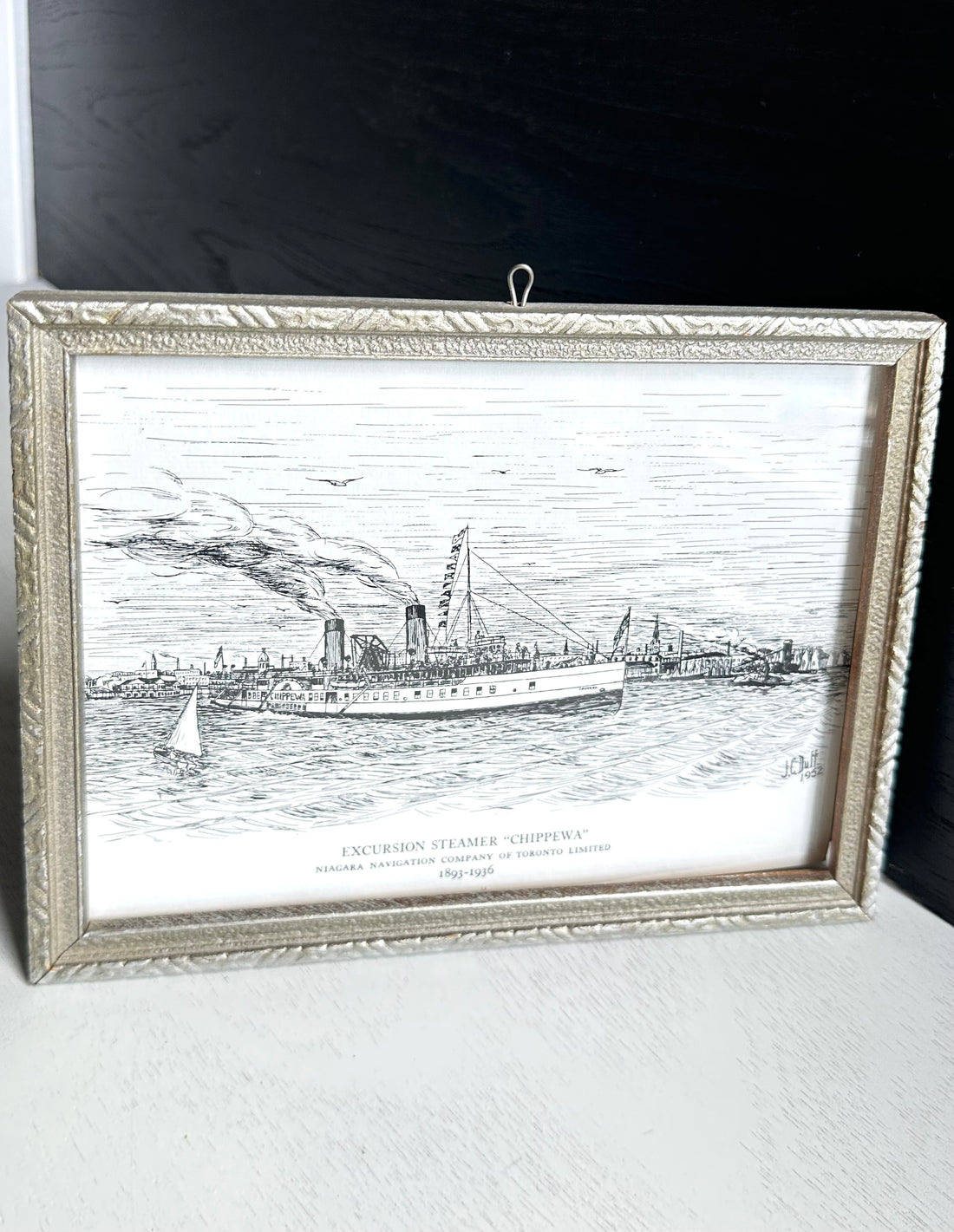 Vintage Framed Nautical Print