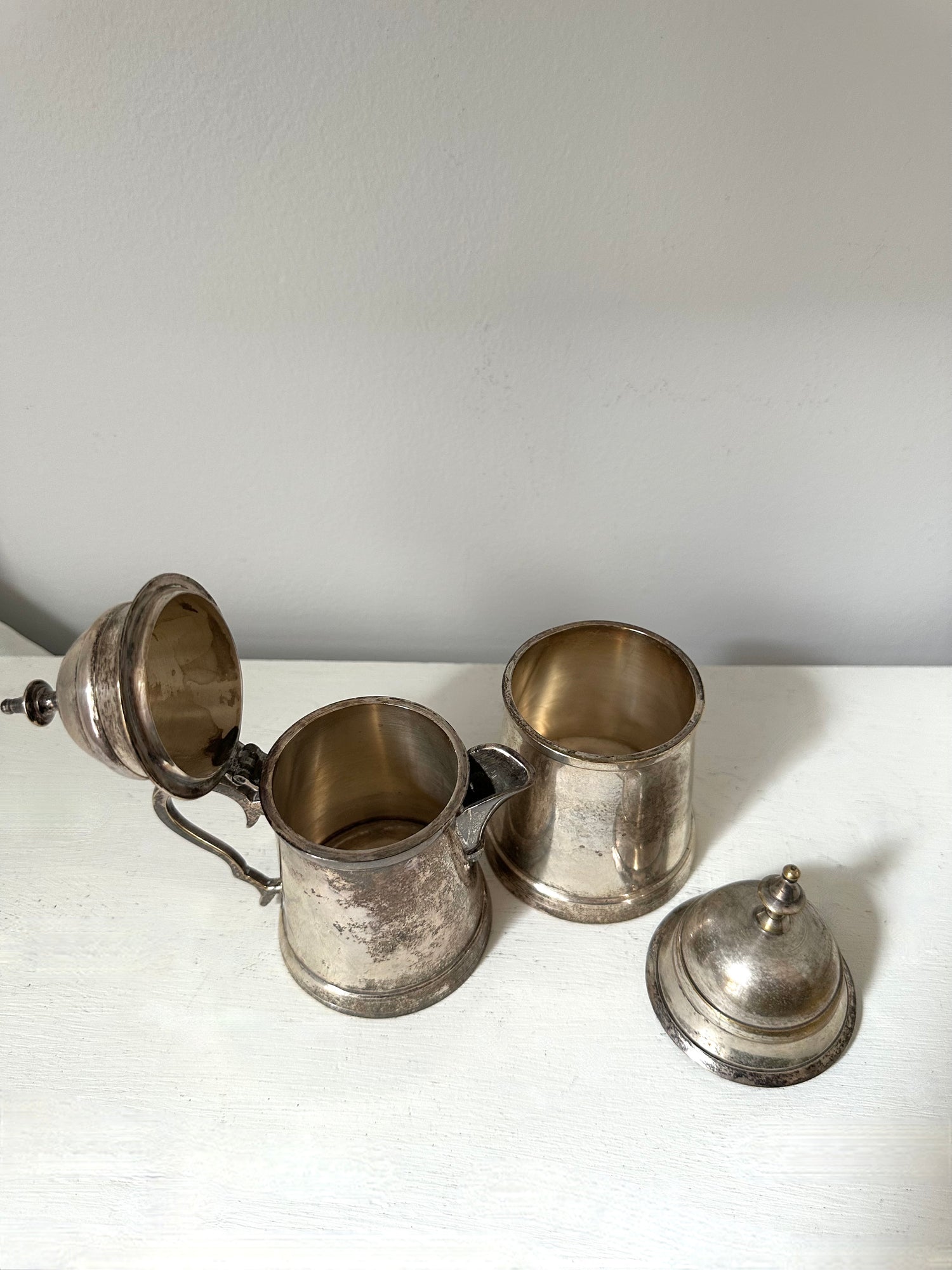 Vintage Silver Creamer and Sugar Set