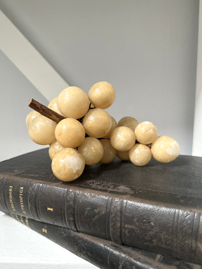 Vintage Alabaster Grape Cluster, 6.5"