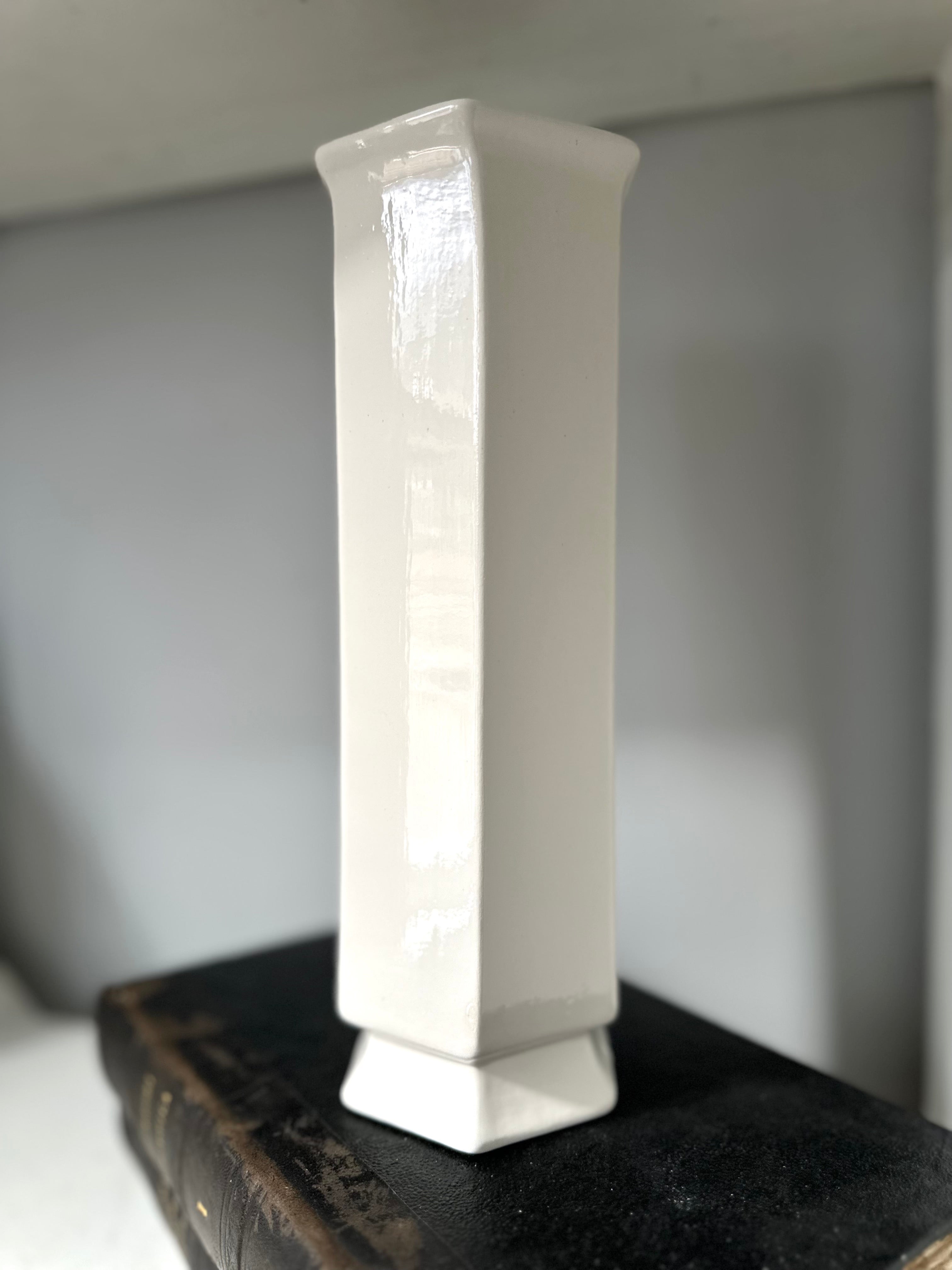 Vintage Tall Hexagon Vase