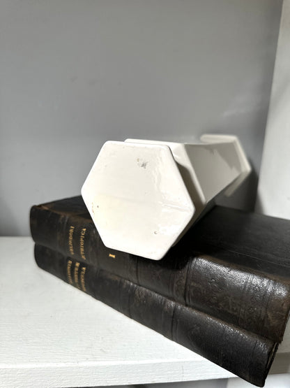 Vintage Tall Hexagon Vase