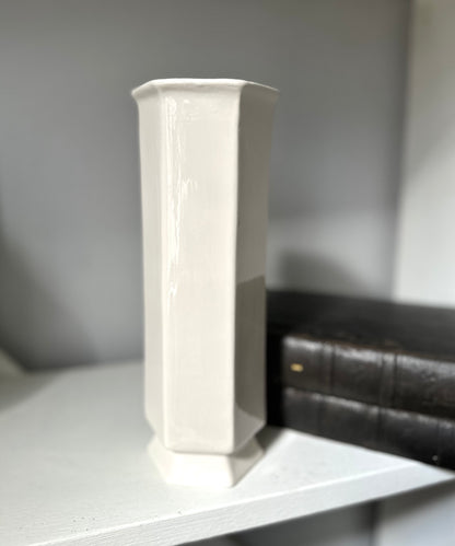 Vintage Tall Hexagon Vase