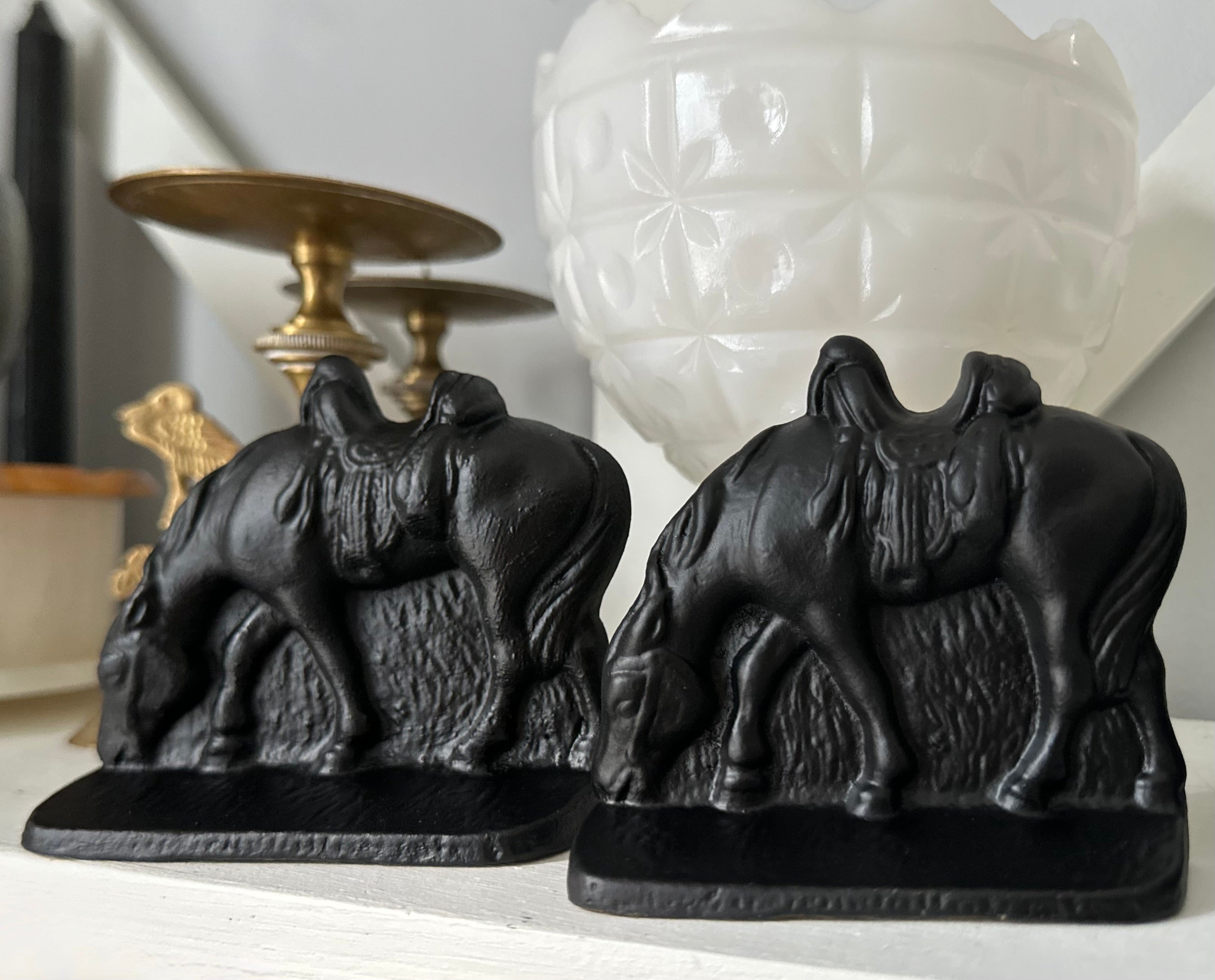 Antique Equestrian Bookends