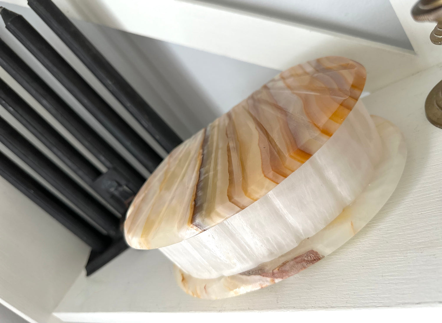 Vintage Onyx Trinket/Jewellery Box